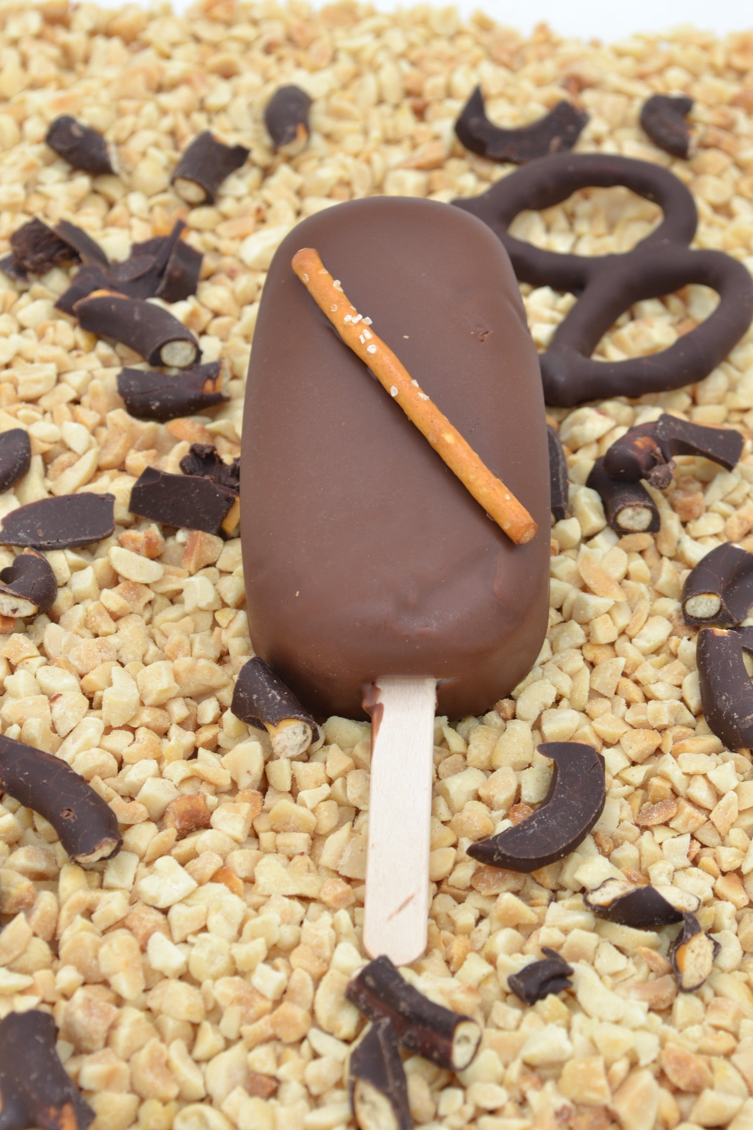 Peanut Pretzel Gelato Popsicle