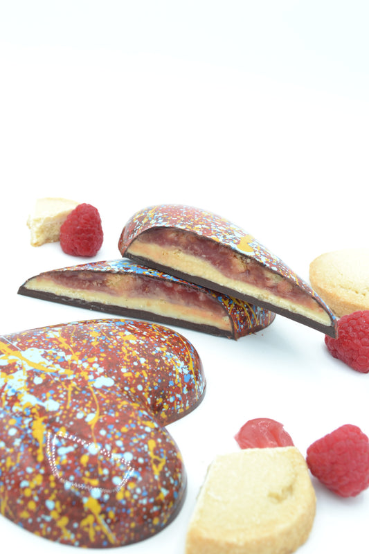 Candy Bar Heart (Raspberry Shortbread)